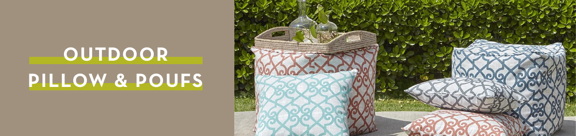Outdoor Pillows Poufs